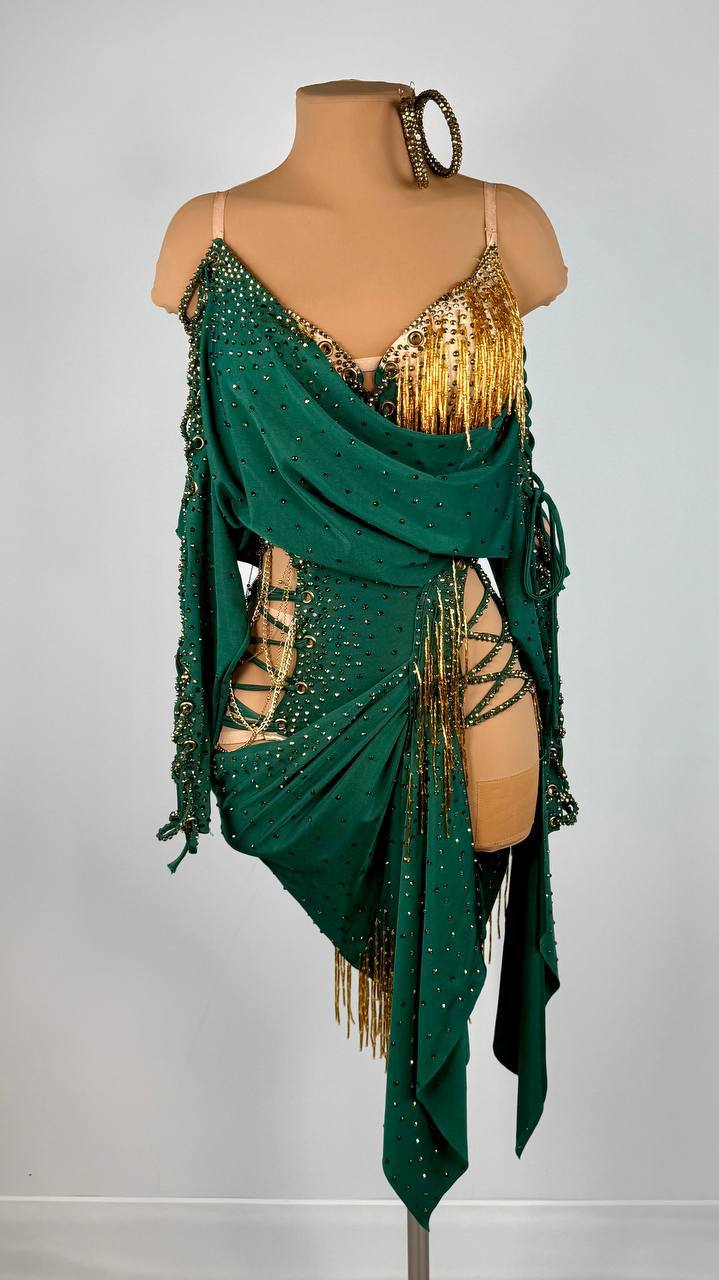 gold latin dress Sensu by Ina Golden Hour Latin Dance Dress